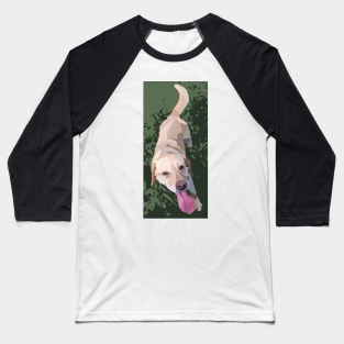 Cute Yellow Lab Geometric Dog Baseball T-Shirt